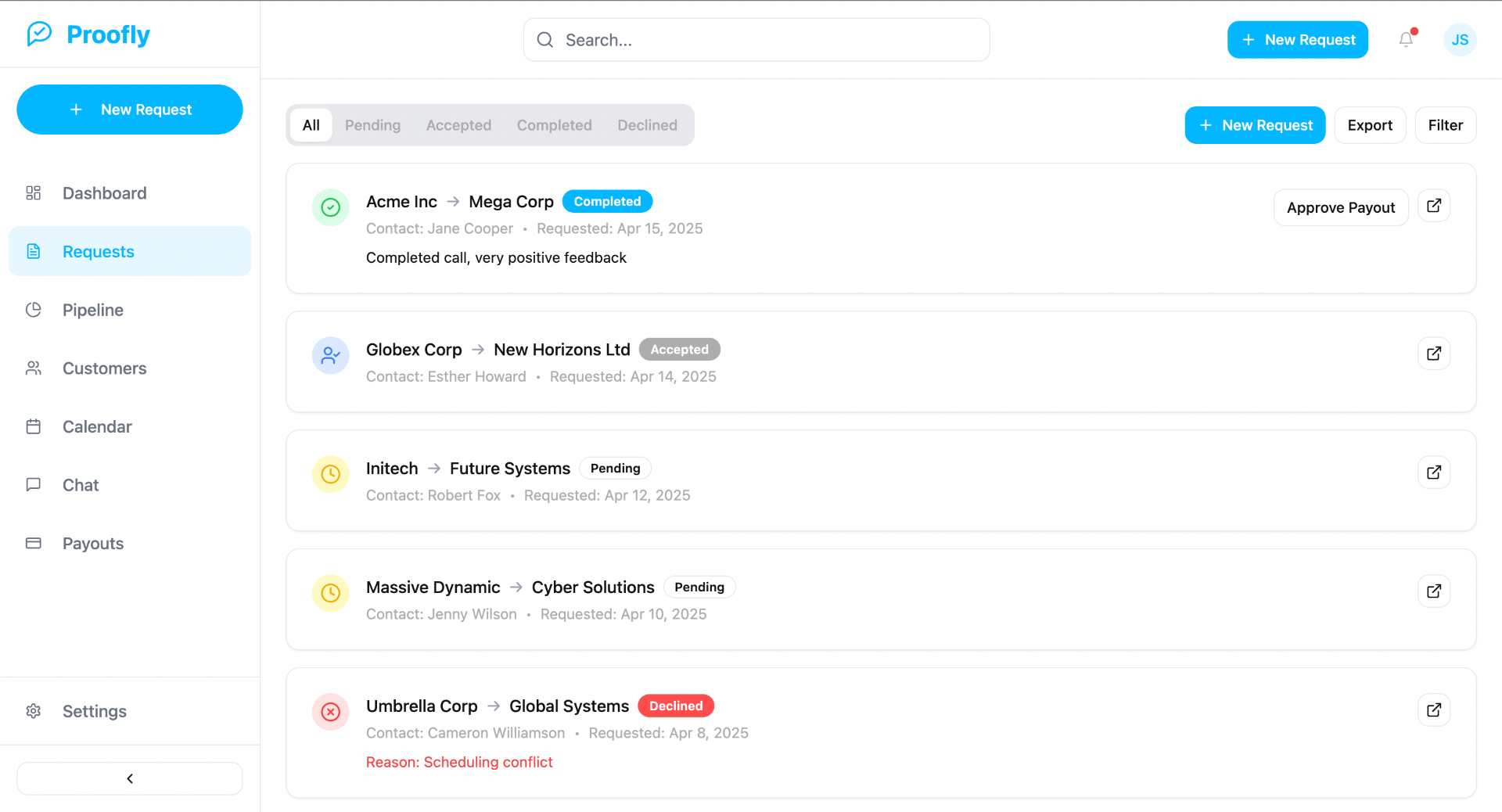 Proofly Desktop Dashboard