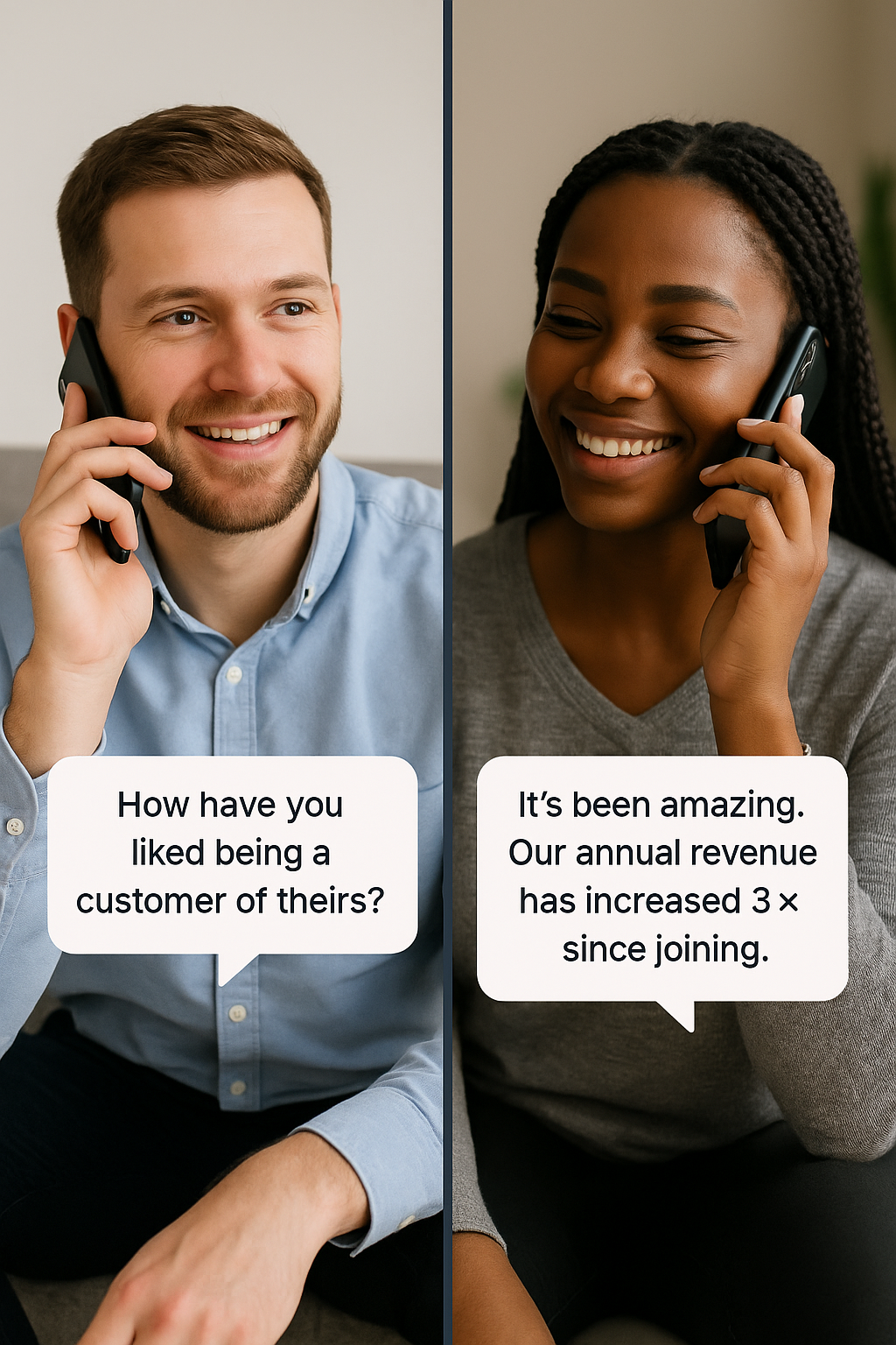 Phone call between prospect and reference